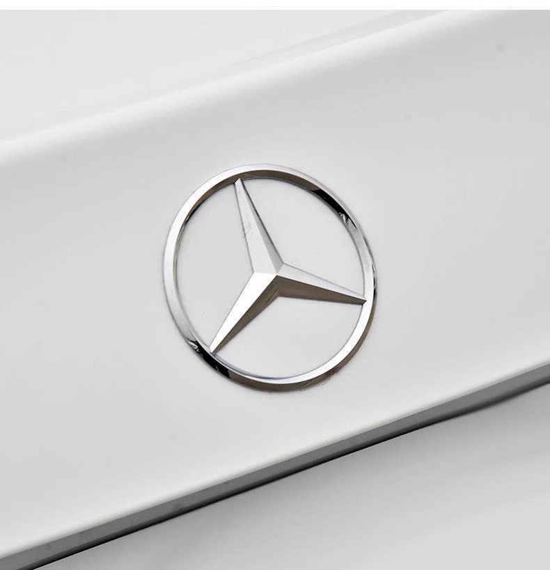 Suitable for Mercedes-Benz Car Logos, Rear Logos, C260 E300L A200 Glc260 Cla S-Class Rear Logos, Three-Pronged Logos