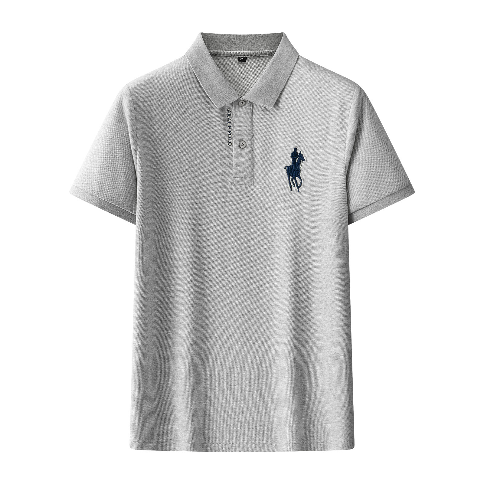 Camisa Polo Paishenlong 2025, Nueva, de Algodón Piqué Puro, Bordada, para Hombre, Cuello Camisero, Manga Corta, para Hombres de Mediana Edad