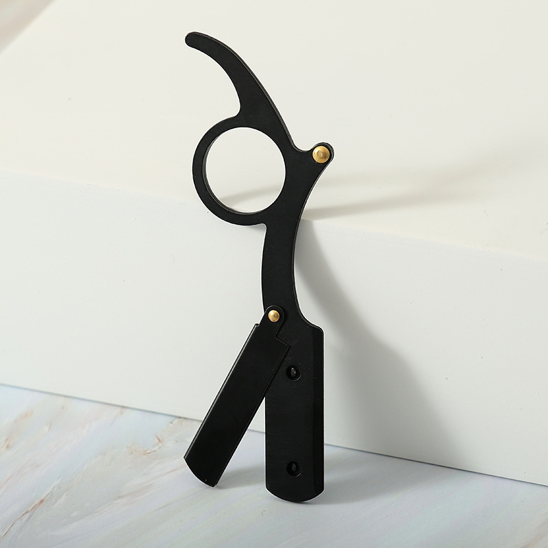 Stainless steel old-fashioned thumb razor razor eyebrow scraper Shaver Barber scraper razor