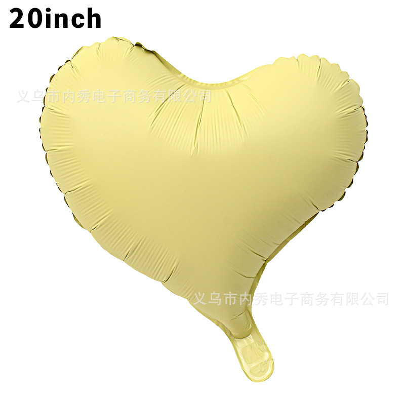 Nuevo 20 pulgadas mate deformado globo de película de aluminio red color caramelo curvo amor globo de helio decoración de fiesta