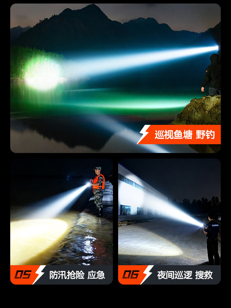 Philips Flashlight Strong Light Rechargeable Outdoor Sfl3101 Long-Range Handheld New High-Brightness Household Searchlight