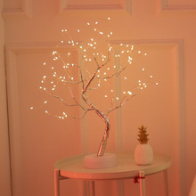 跨境LED树灯合集 创意珍珠雪花梅花五角星装饰小夜灯 卧室圣诞灯