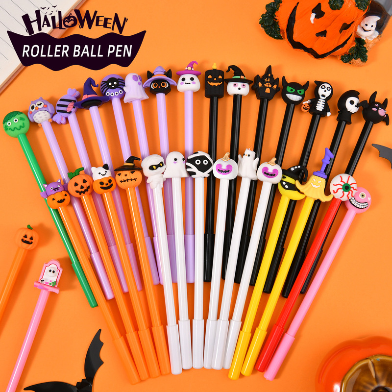 漫画ゲルペンハロウィンハロウィンギフト学生賞品筆記具水性ペンかわいい形状署名ペン|undefined