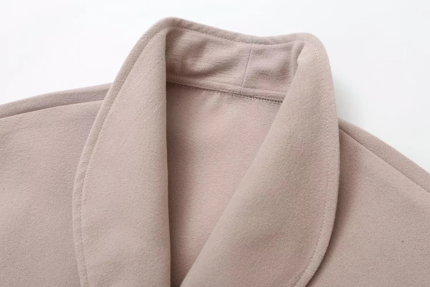 568g Weight Coat, Woolen Coat Outerwear Type Long Sleeve Sleeve Length Double Breasted Placket Type woolen Fabric Type Long Top Length Daily Occasion Standing Collar Neckline Loose Fit Type Solid Color Pattern Winter, Autumn Season Women's Gender Elegant, British Style Style Women's Elegant British Style Solid Color Double Breasted Coat Woolen Coat 12