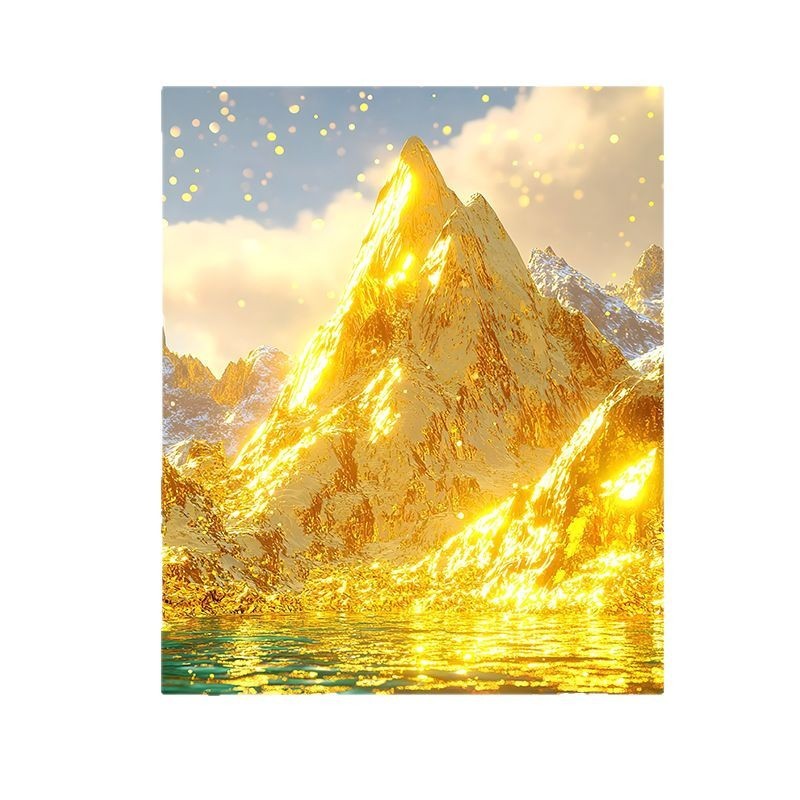 流水生財発財樹デジタル油絵diy充填塗り絵招財進宝アクリル手作り装飾画|undefined