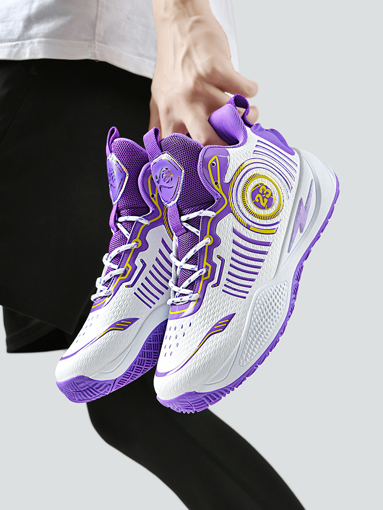 Zapatos de baloncesto de alto nivel transfronterizos, zapatos deportivos para estudiantes de primaria y secundaria, zapatos deportivos de fricción profesional con sonido. image 3