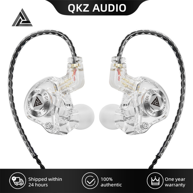 QKZ ENZO PRO Enzo 携帯電話ヘッドフォン インイヤー重低音ワイヤー制御交換可能なワイヤー プラグイン ヘッドフォン|undefined