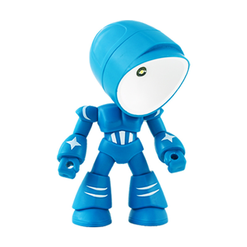 ミニスタンドのデスクトップの小さな置物夜灯ロボットの手作り創意的な男の子のおもちゃの子供の誕生日プレゼント|undefined