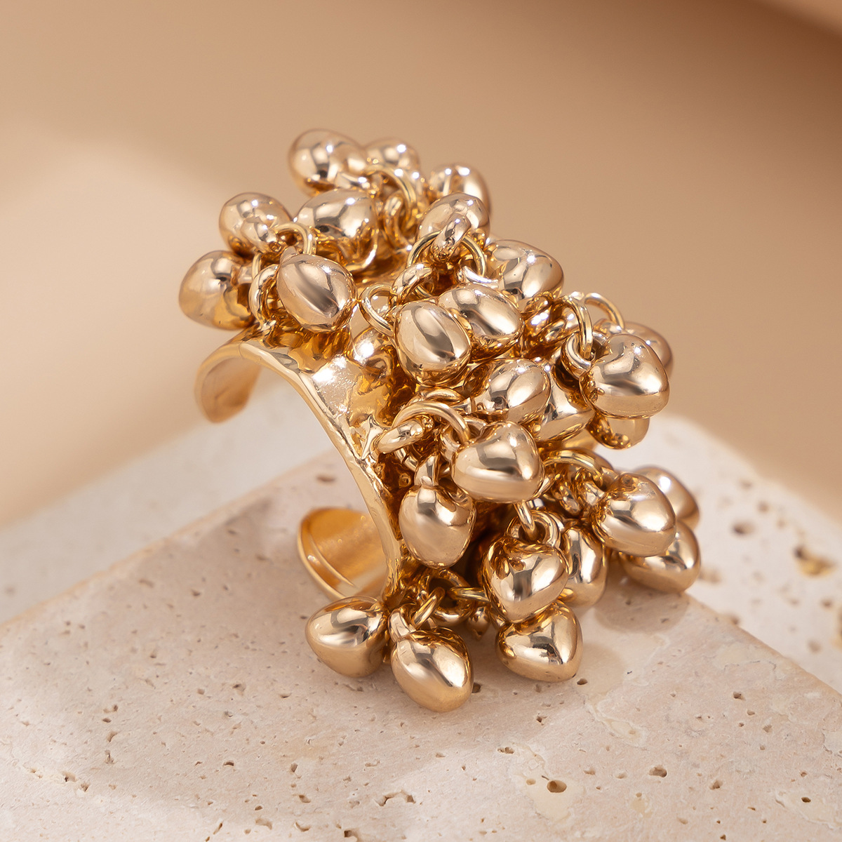 16g Weight Charm Rings Classification 1 Piece Quantity Holiday Occasion Alloy Material Geometric Pattern Women's Gender Plating Design Streetwear Style Streetwear Geometric Arylic Alloy Plating Women's Charm Rings 41
