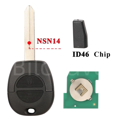Suitable for 2-Button Nissan Car Keys - nsn14-shoulderless