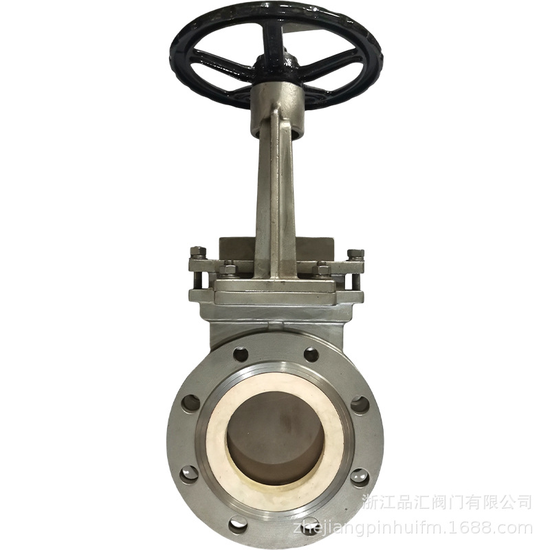 手动耐磨陶瓷刀闸阀矿浆阀卸料薄型闸阀铸钢WCB 法兰对夹式插板阀