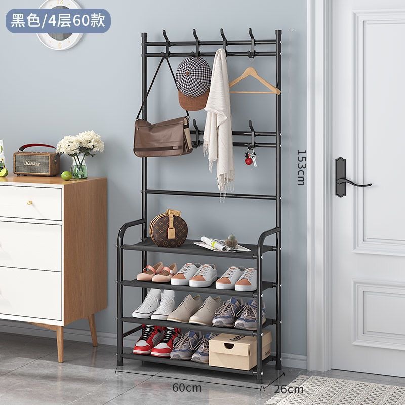 Estante simple de zapatos y sombreros combinación de estante de zapatos de dormitorio doméstico puerta de piso multicapa multifuncional integrado estante de vestíbulo