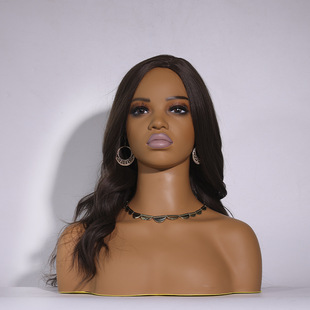 European and American model head female wig head model half-body display prop bracket double shoulder simulation dummy Mannequin