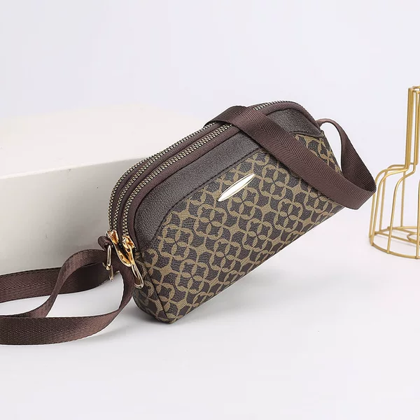 Cross-Border Wholesale Pvc Coin Purse Multi-Compartment Polyester Contrasting Color Small Bag Shopping and Grocery Shopping Lightweight Cross-Body Mobile Phone Bag