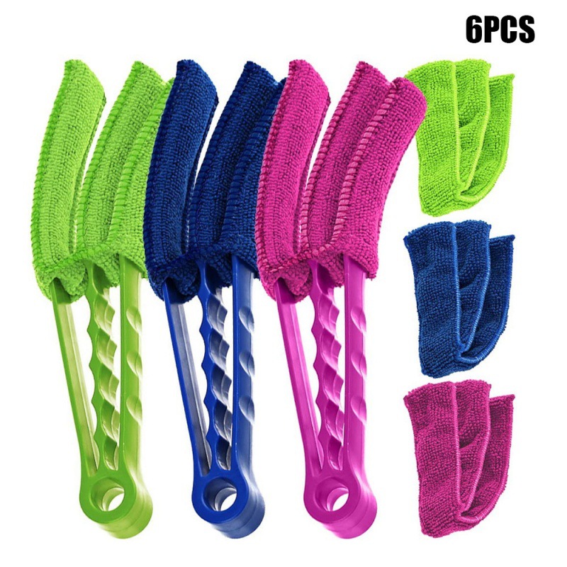 6件套百叶窗刷适用于空调百叶窗防尘收集器清洁布工具纤维袖