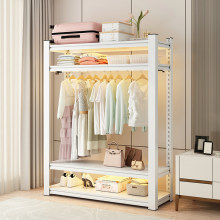 开放式衣架卧室收纳柜子简易组装落地置物架衣帽架出租房货架衣柜