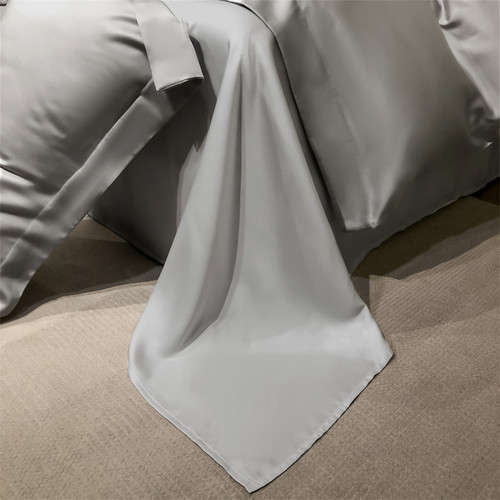Simple 100-count Lenzing Tencel four-piece summer ice silk sheets and silk duvet covers 1.8 fitted sheets bedding