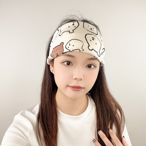 Cute confinement windproof headband, pregnant women's headscarf, multi-functional pile hat, postpartum pure cotton breathable confinement headband
