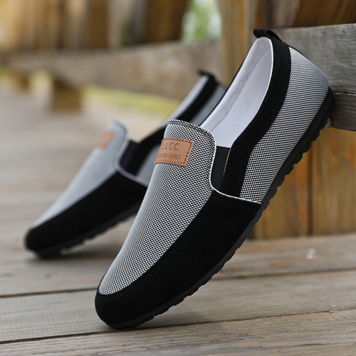 Old Beijing Cloth Shoes  Summer New Men's Canvas Shoes Work Shoes Korean Style Trendy Versatile Casual Board Shoes