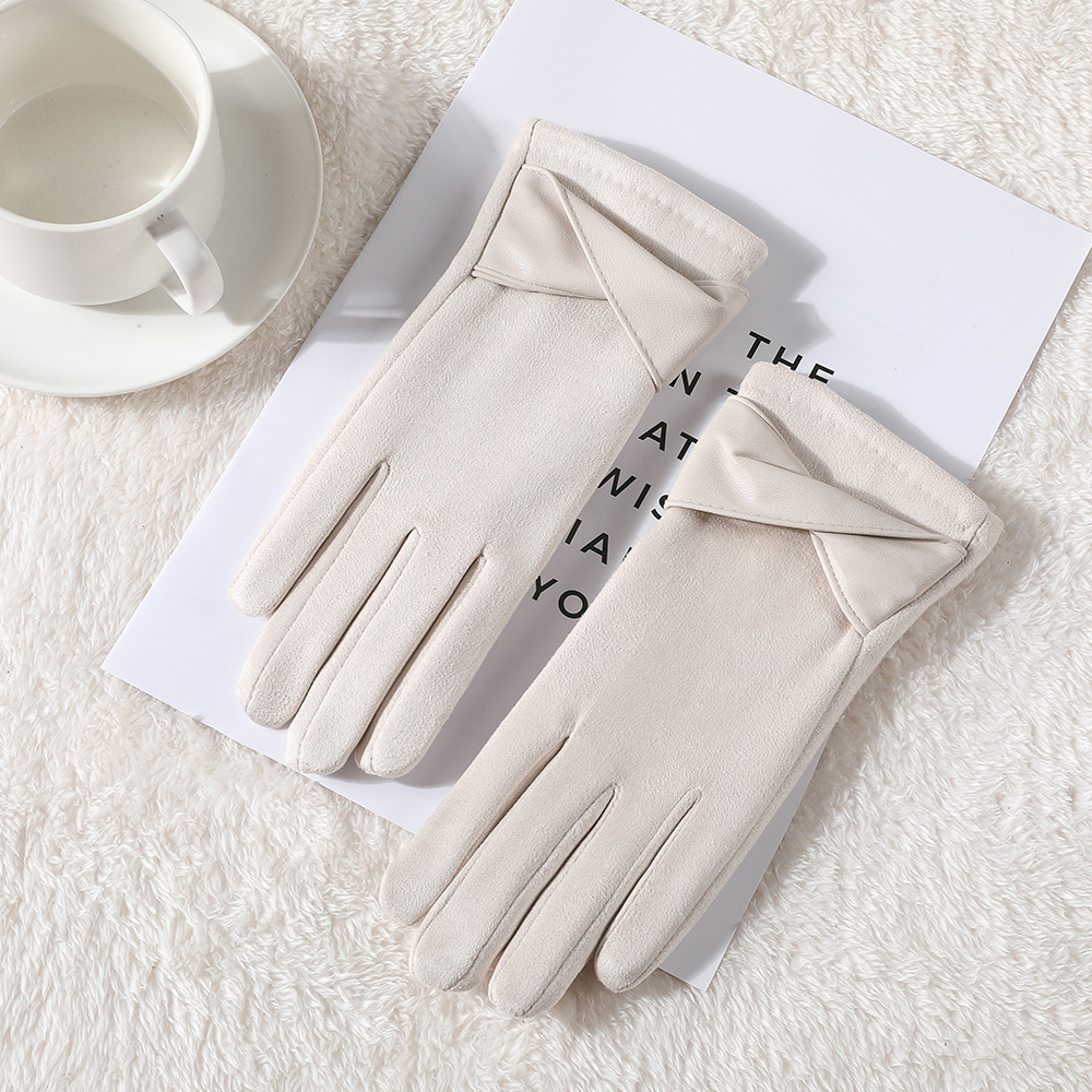 Guantes Térmicos Táctiles para Mujer de Poliéster, A prueba de Viento para Exteriores en Invierno