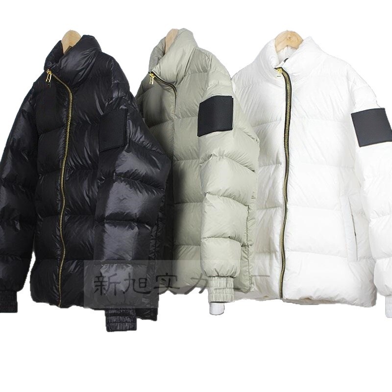 Scissor down jacket with stand-up collar, plus size, unisex, 09 short jacket, goose down coat, warm couple's puffer jacket, Putian factory