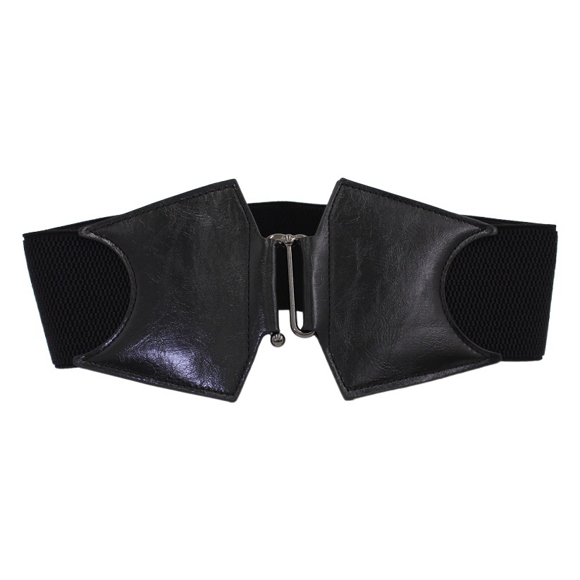 Cinturón con hebilla negra para pistola, vestido decorativo de faja ancha elástica para mujer, cinturón elástico de todo fósforo, cintura de tres tamaños