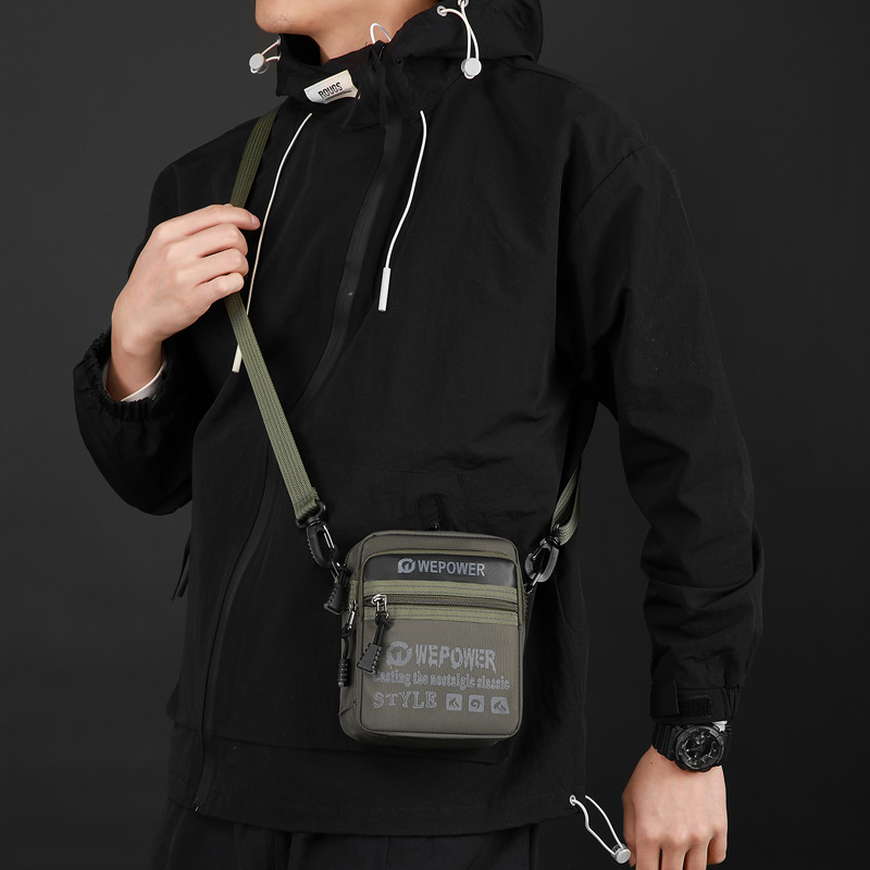 WEPOWER nuevo cross-border hombre moda bolso de hombro personalidad de viaje al aire libre bolso de hombro multicapa bolso de hombre