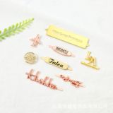 Металлическая сумка с буквами, металлический бумажник, аксессуар для сумки, английские буквы, с печатью вашего логотипа