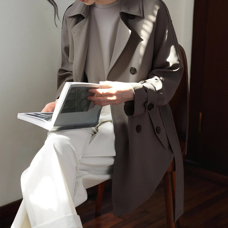 预售风衣外套女2025秋季新款英伦风气质今年流行小个子短款宽松|undefined