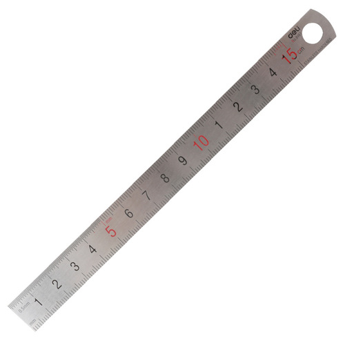 Deli 8461 stainless steel ruler 15cm steel ruler scale accurate and durable steel ruler office stationery supplies wholesale