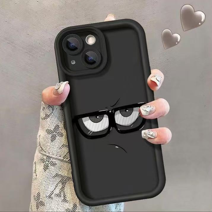 搞怪表情适用16promax苹果手机壳iphone15趣味14pro全包13小众12