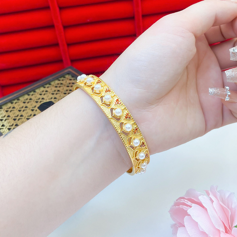 Imitación de perlas de aleación de cobre de largo plazo no se desvanece retro de las mujeres