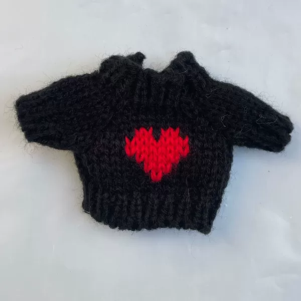 Black red heart