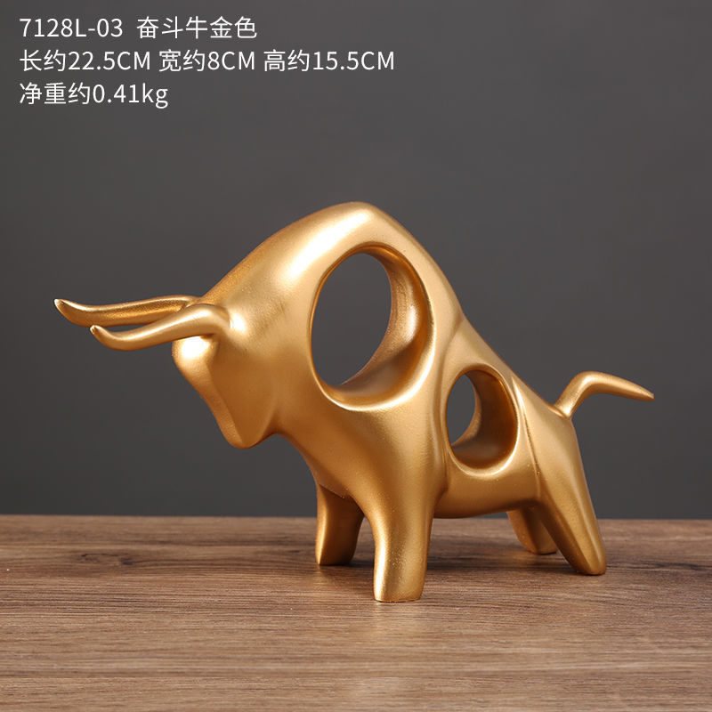 7128L-03-Lucha toro dorado