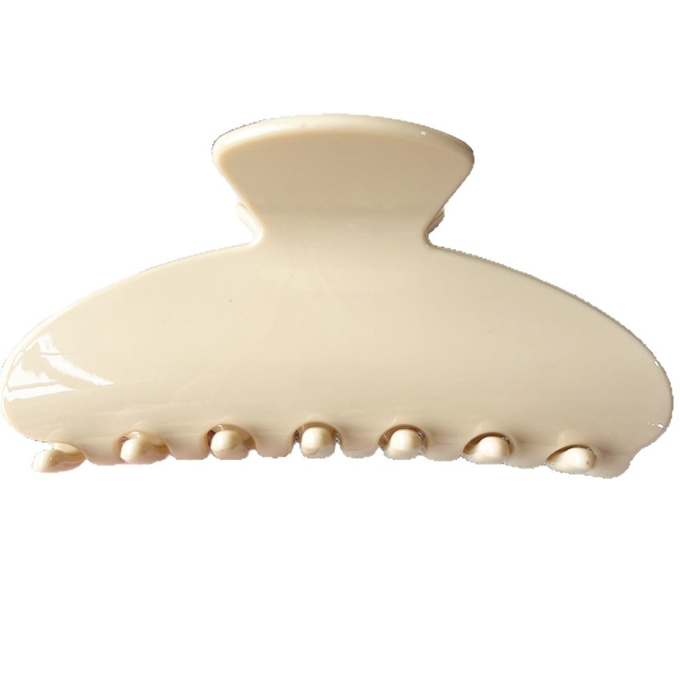 PC brillante semicircular agarre clip de cabello simple color puro Baoyuan clip de cabello detrás del cerebro clip de pescado clip de cabello