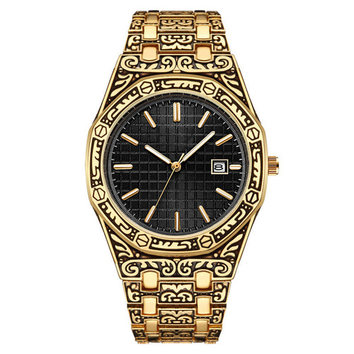 Cross-border foreign trade new fashion men's watches men's watches classic watches carved fashion antique watches wholesale