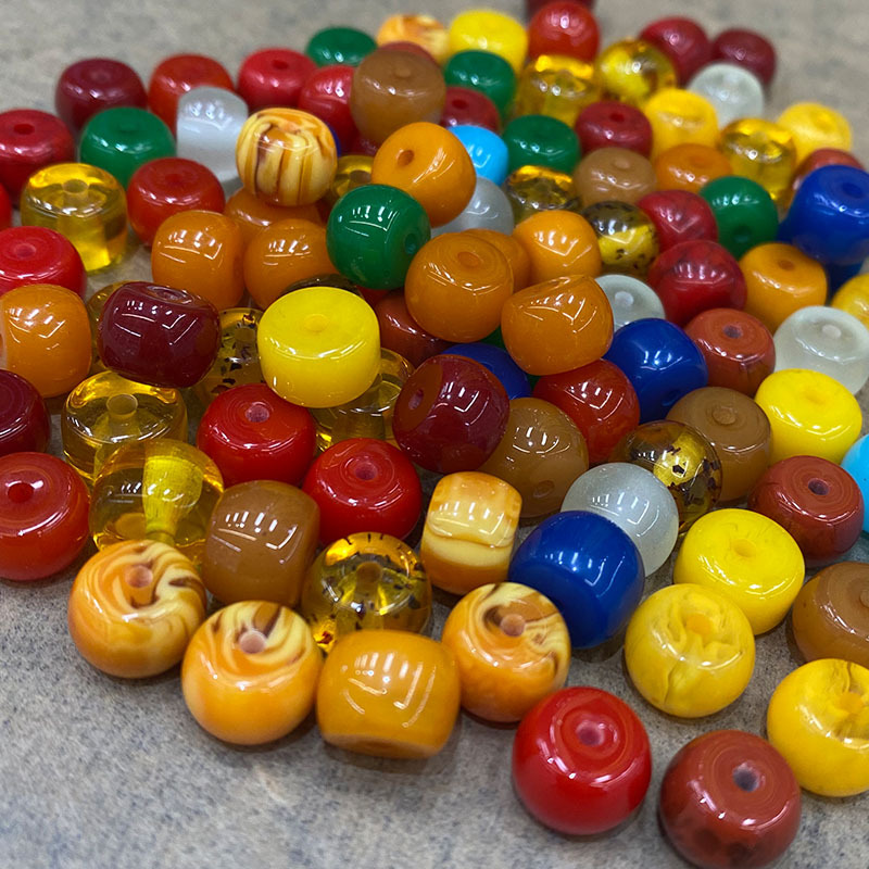 二代10*7mm苹果珠 文玩佛珠手串配珠星月菩提diy配饰老型珠桶珠