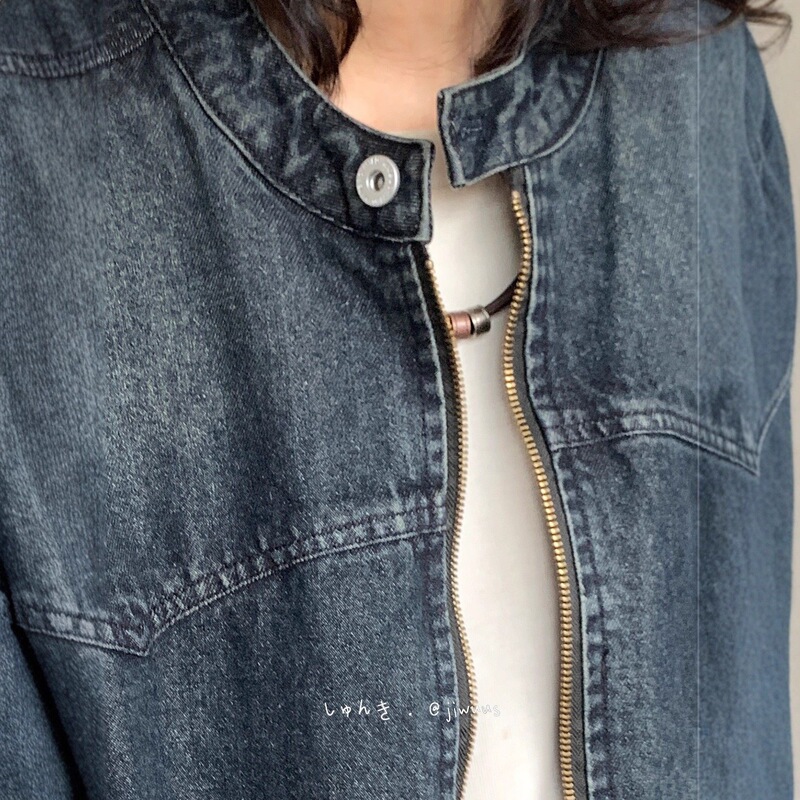 Two-Piece Set/Japanese Retro Trendy Brand Washed Denim Jacket for Men, Spring and Autumn Vintage Boyfriend Style Casual Jacket Set