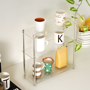 Kitchen Cup Storage Rack Desktop Cabinet Drawer-Type Box for Holding Water Kettles, Mugs, Glass Coffee Cup Holder
