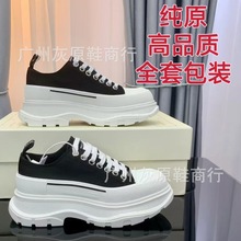 麦昆二代帆布高版本老爹鞋厚底松糕鞋男女同款情侣鞋