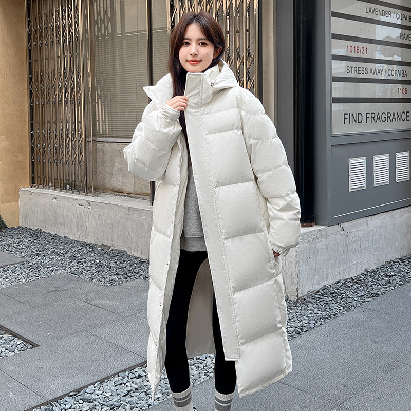 Invierno de alta gama engrosado chaqueta de pluma antifríaco chaqueta de pluma blanca ropa de trabajo chaqueta de pluma para hombres personalizada