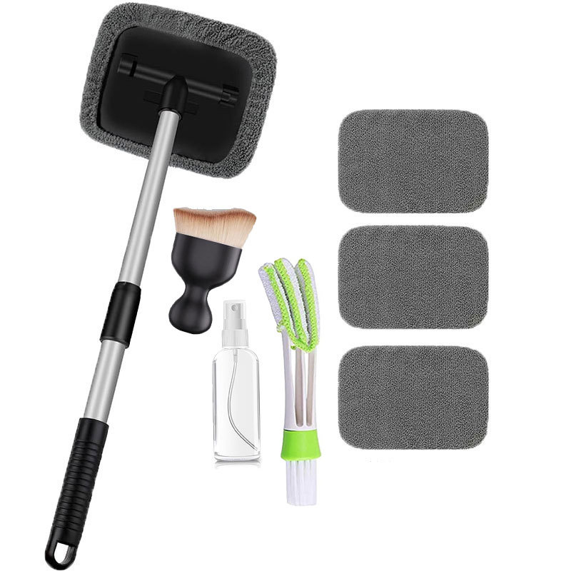 조합 8(1): 회색 천 커버 4개 + 사각형 플라스틱 부품 1세트 + 스프레이 병 1개 + 에어컨 청소 브러시 ​​1개 + 틈새 1개