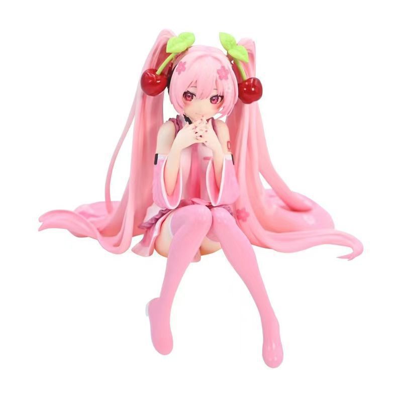 Wholesale/Dropshipping Hatsune Miku Figure Sitting Posture Sakura Hatsune Miku Ramen Holder Car Dashboard Decoration Model Prize Item in Stock Wholesale/Dropshipping Hatsune Miku Figure Sitting Posture Sakura Hatsune Miku Ramen Holder Car Dashboard Decoration Model Prize Item in Stock