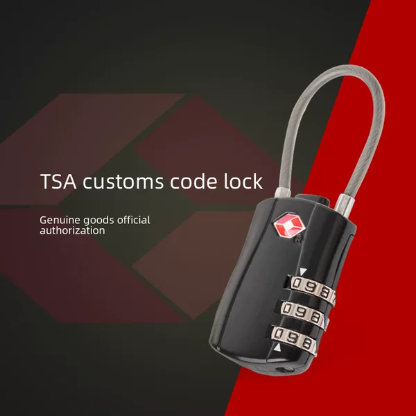 Amazon Explosions TSA customs password lock backpack luggage wire lock aluminum alloy password padlock factory shop