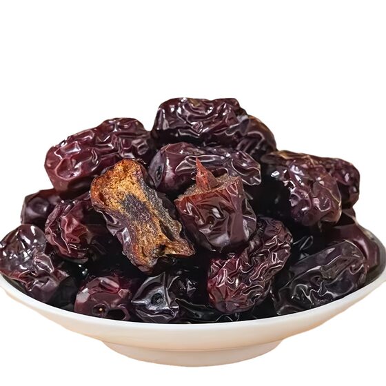 Canned three steamed three sun dates 0 add Xinjiang red dates 300g hand steamed dates office snacks canned steamed dates