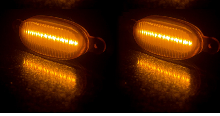 Cross-Border Car Grille High-Brightness Center Grille Small Yellow Light Decorative Width Indicator Auxiliary Small Yellow Light Modified Center Grille Daytime Running Light