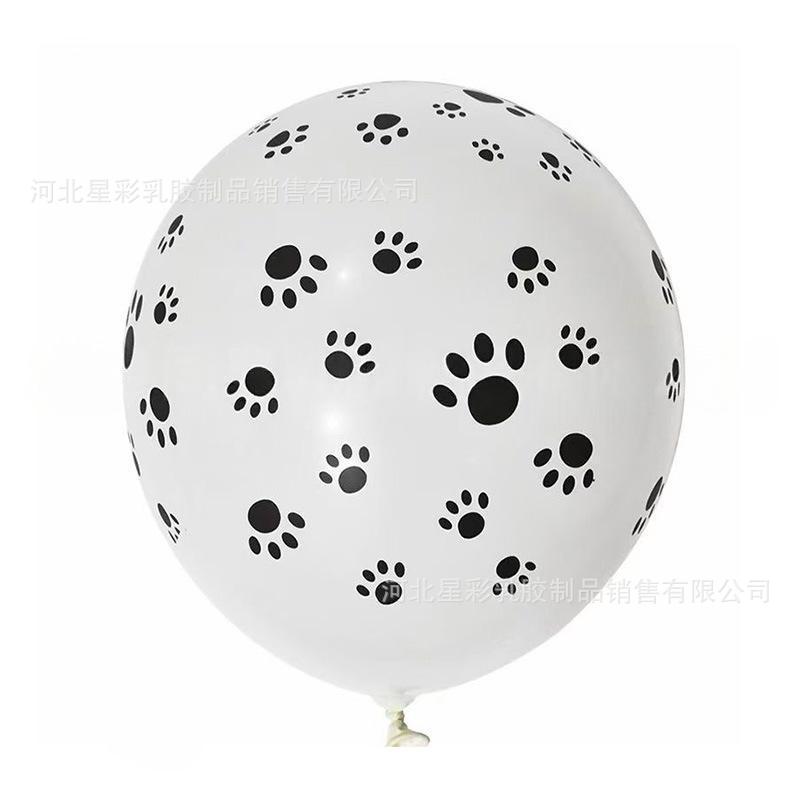 Amazon Jungle Animal Impresión Set de globos al por mayor 12 pulgadas bloque de vaca impresión de patas de leopardo diseño de fiesta