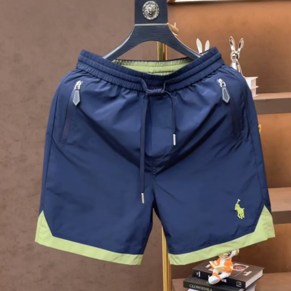 欧家时尚新款夏季透气时尚男士休闲商务短裤高端轻奢潮流拼接