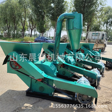 无尘沙克龙粉碎机花生秧花生壳粉糠麦草秸秆打粉机