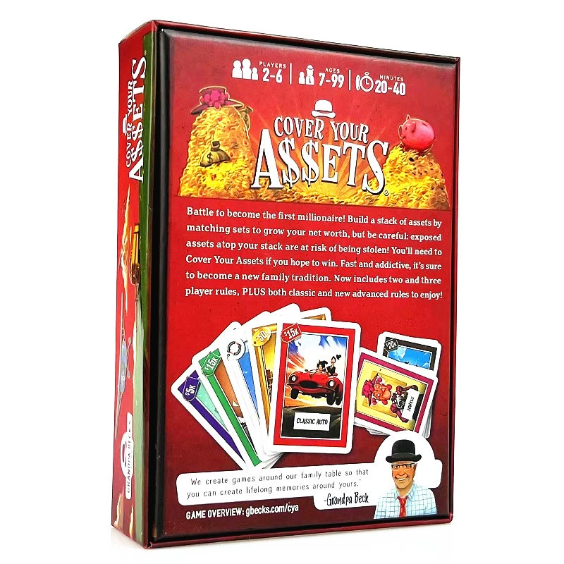 Полная английская игра "Защити свои активы" — карточная детективная игра